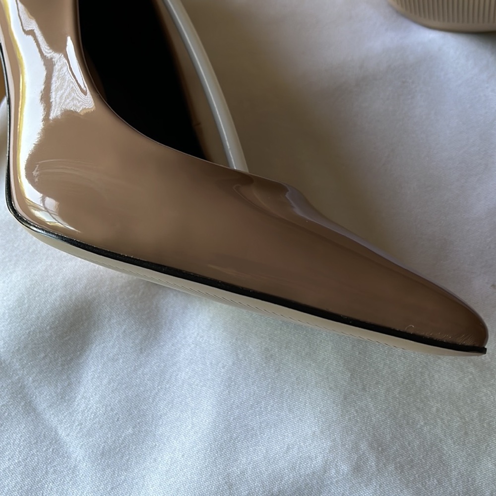 New! Marc Fisher LTD Everly Pointed Toe Pump Size 7 Tan NIB Retail $140 - Picture 13 of 14